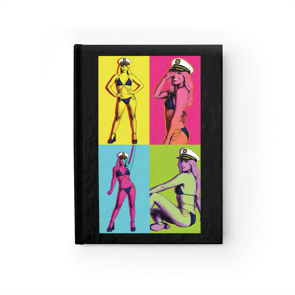 Pop Art Pinup Crystal Sparkle Sailor by FoxQT  Journal — Ruled Lined Notebook for Notes & Sketches
