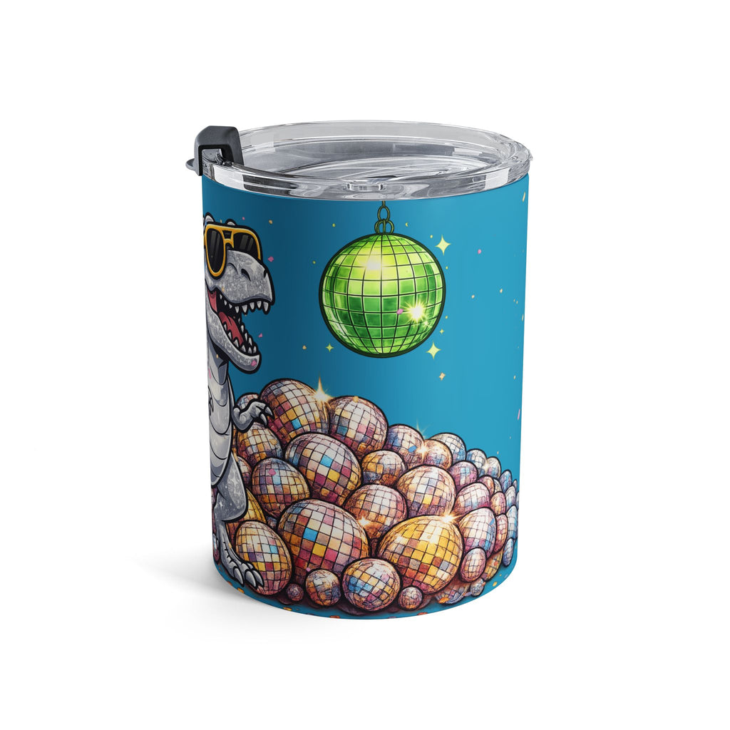 Disco Dino by Taliasaurus 10oz Tumbler — Fun Party Dinosaur Travel Cup