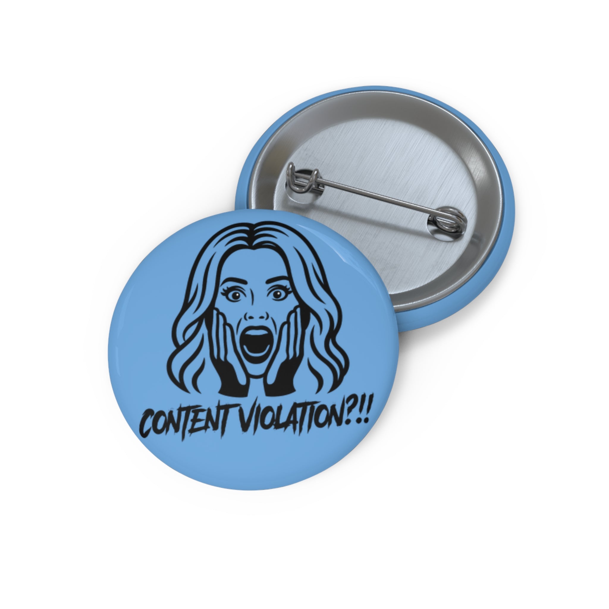 Crystal Sparkle Content Violation by Taliasaurus Pin Button
