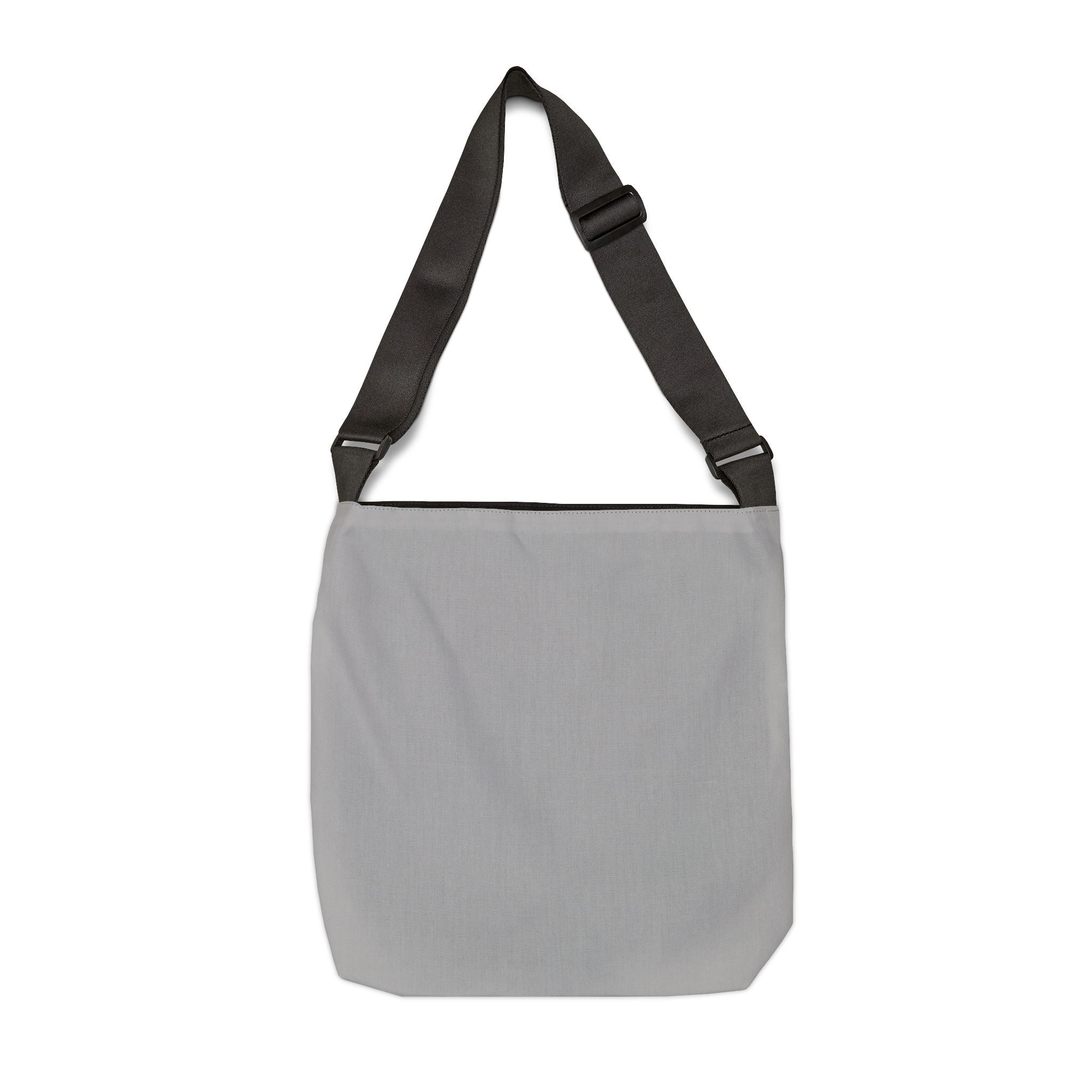 Saxophone Tuxedo Cat Grey Adjustable Tote Bag — Cute Musical Cat Shoulder Bag