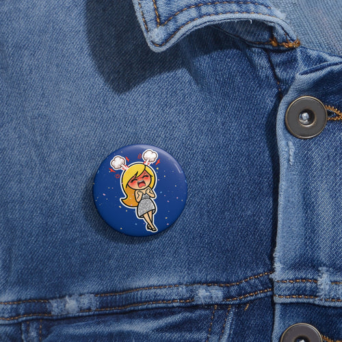 Angry Crystal Sparkle by Taliasaurus Pin Buttons