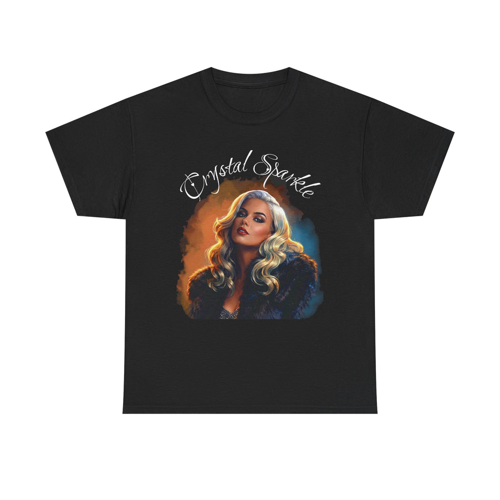 Crystal Sparkle by Dark.Lex Portrait Tee — Glam Vintage-Style Graphic T-Shirt