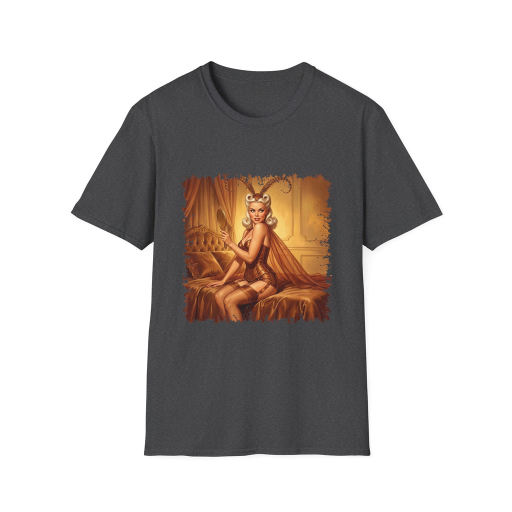 Crystal Sparkle Retro Pinup Moth Goddess T-Shirt