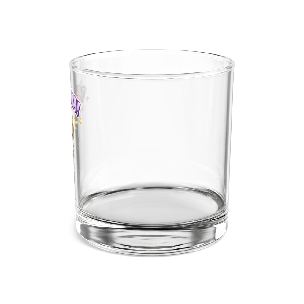 Crystal Sparkle HAHAHA Rocks Glass — 10oz Whiskey Glass with Crystal Sparkle HAHAHA Design