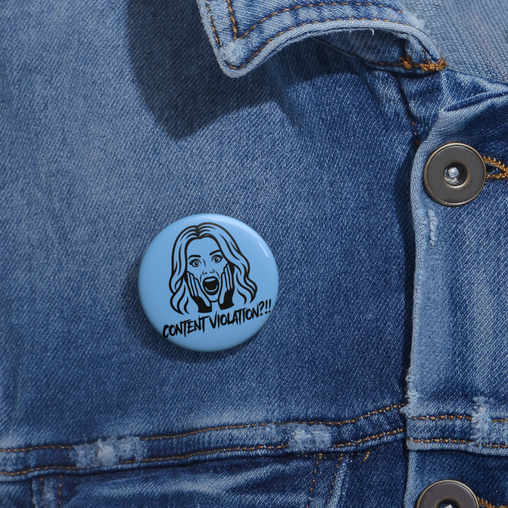 Crystal Sparkle Content Violation by Taliasaurus Pin Button