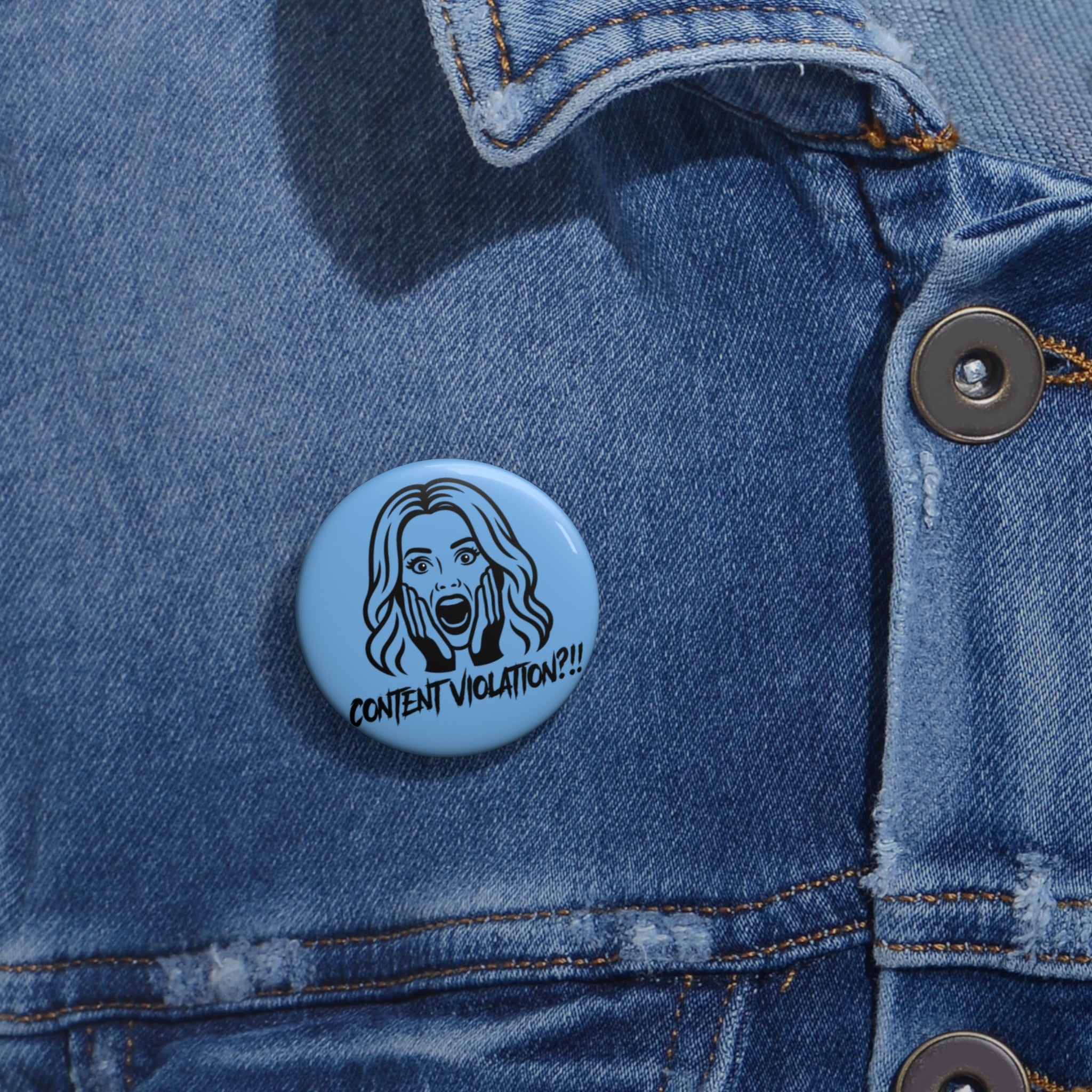Crystal Sparkle Content Violation by Taliasaurus Pin Button