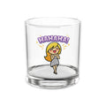 Crystal Sparkle HAHAHA Rocks Glass — 10oz Whiskey Glass with Crystal Sparkle HAHAHA Design