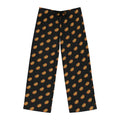 Men's Black Pajama Pants with Hotdog Pattern by Taliasaurus