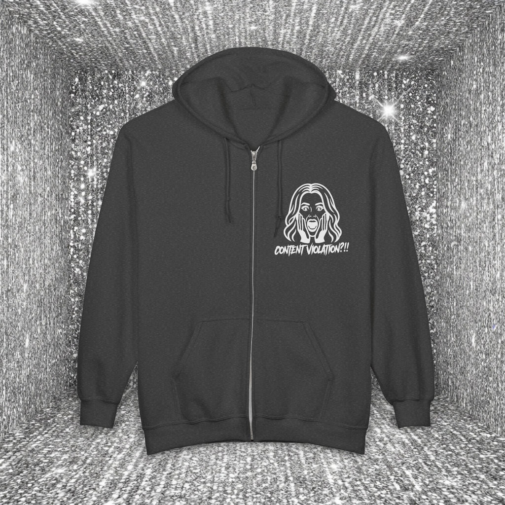 Crystal Sparkle Content Violation by Taliasaurus Unisex Heavy Blend™ Full Zip Hooded Sweatshirt