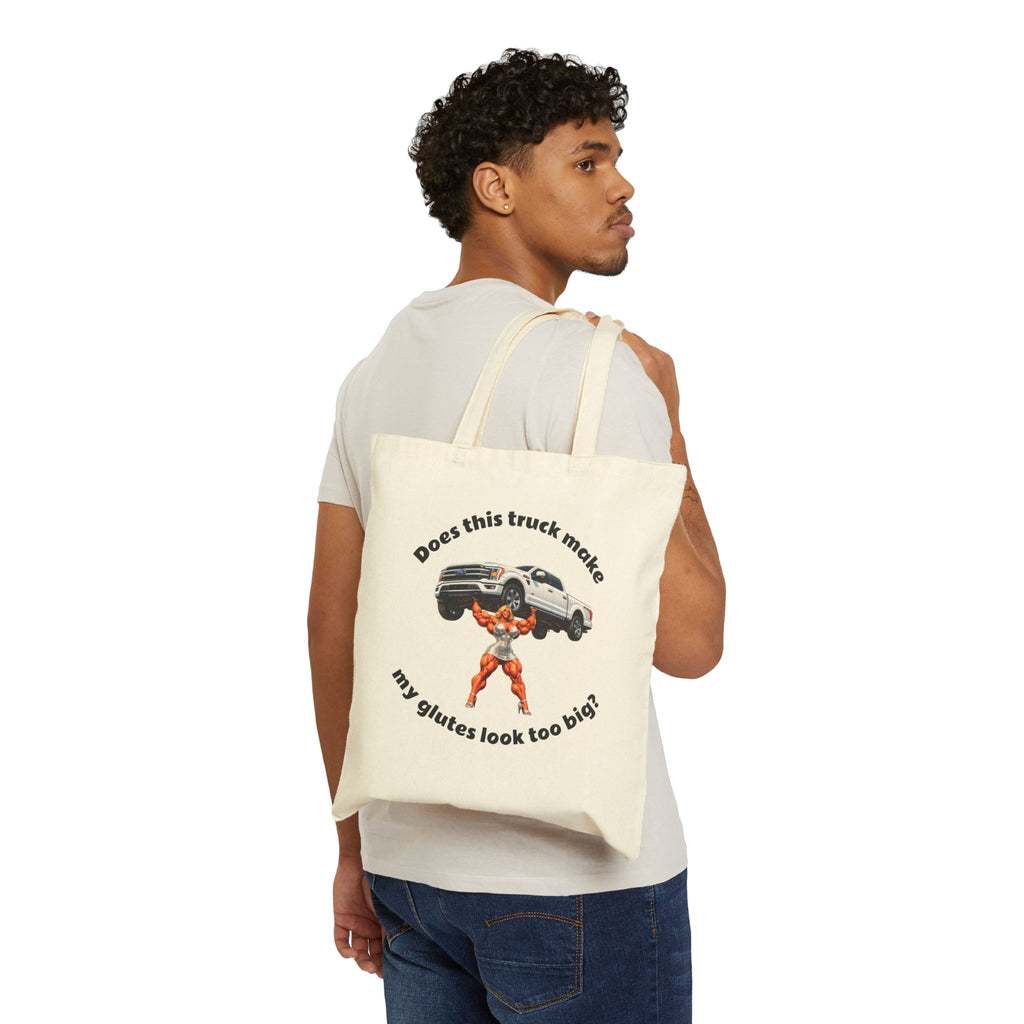Crystal Sparkle (Muscular) Tote Bag — Strongwoman Lifting Truck Cotton Canvas Tote