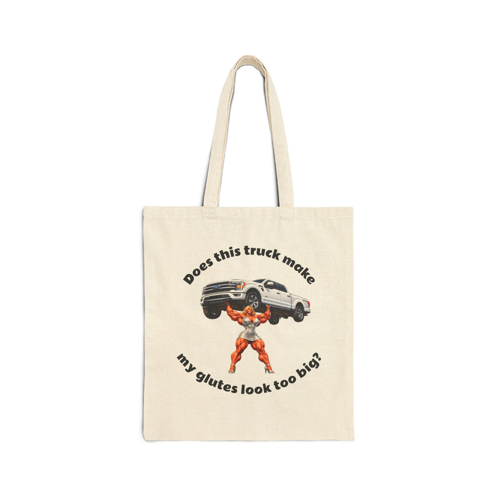 Crystal Sparkle (Muscular) Tote Bag — Strongwoman Lifting Truck Cotton Canvas Tote