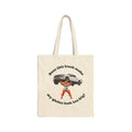 Crystal Sparkle (Muscular) Tote Bag — Strongwoman Lifting Truck Cotton Canvas Tote