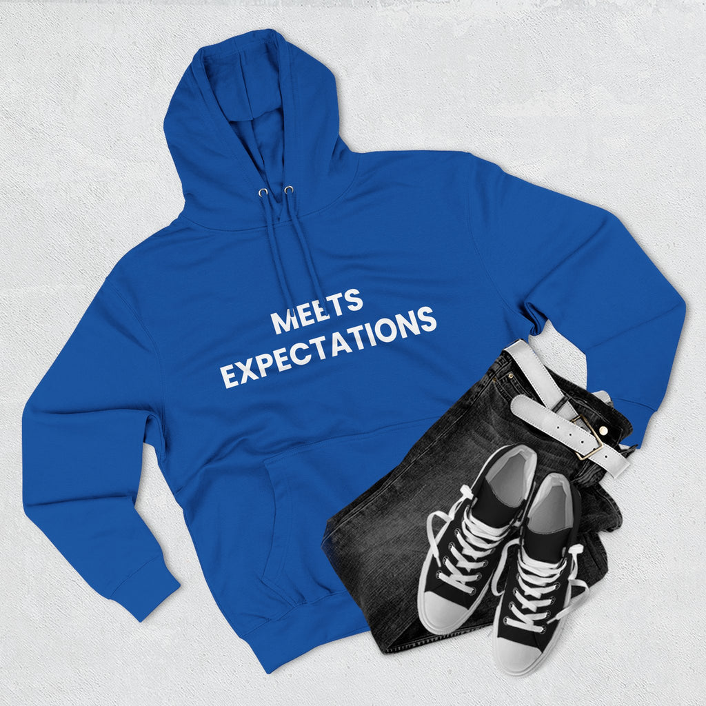 Lexi "Meets Expectations" Blue Hoodie —  Statement Pullover