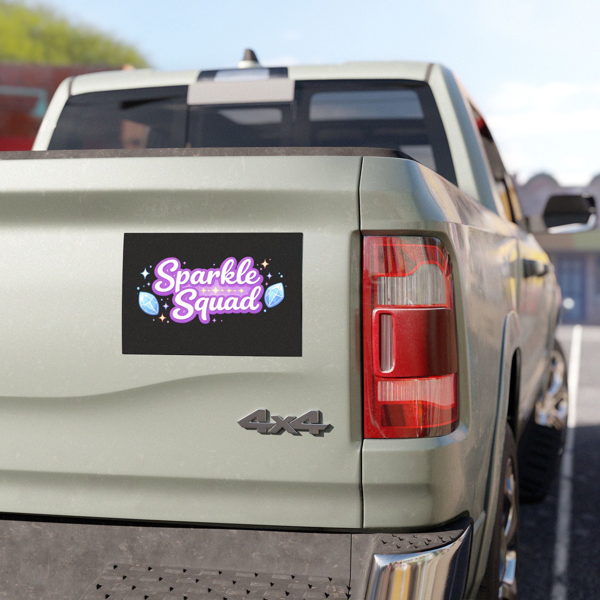 Sparkle Squad by GareBearStare Car Magnet — Cute Purple Gem Sticker for Girls, Kids & Teen Accessories