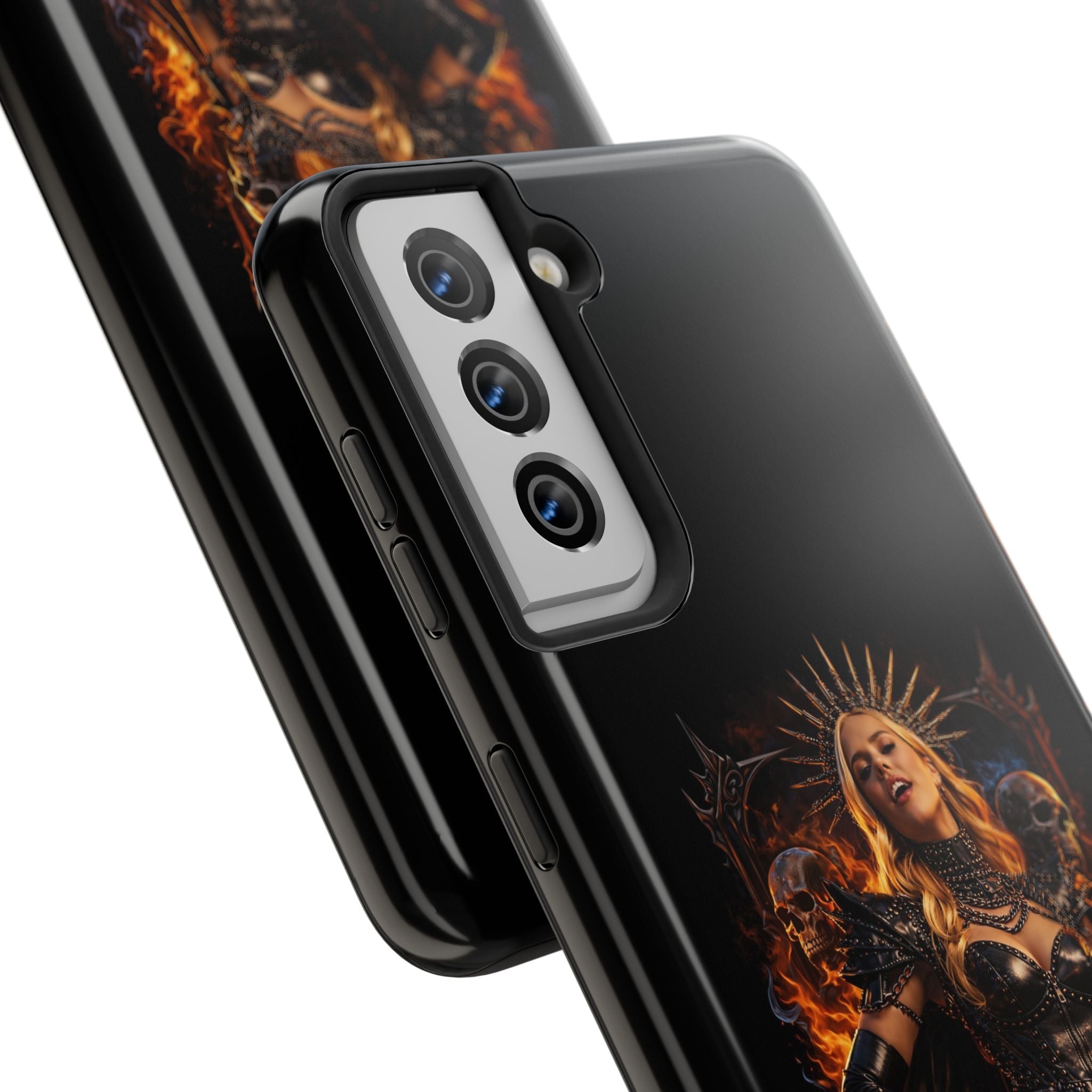 Crystal Sparkle Queen of Darkness by Dark.Lex  Phone Case — Gothic Flame Protective Case