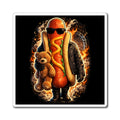 Hot Dog with Teddy Bear by Dark.Lex Magnet — Refrigerator Magnet