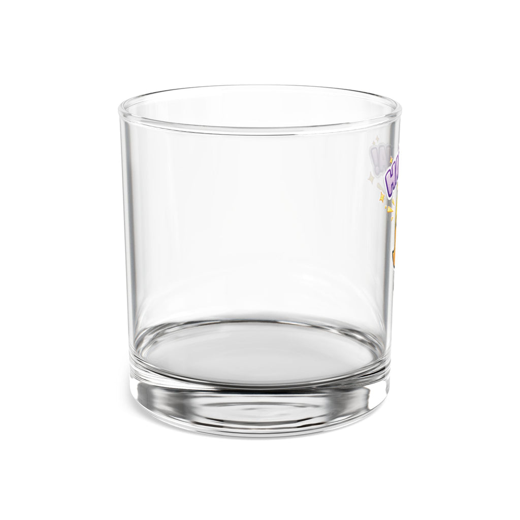 Crystal Sparkle HAHAHA Rocks Glass — 10oz Whiskey Glass with Crystal Sparkle HAHAHA Design
