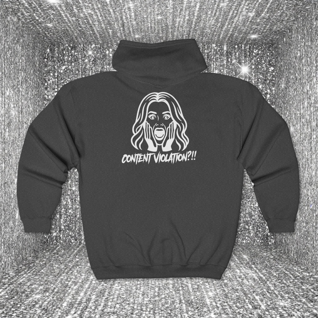Crystal Sparkle Content Violation by Taliasaurus Unisex Heavy Blend™ Full Zip Hooded Sweatshirt