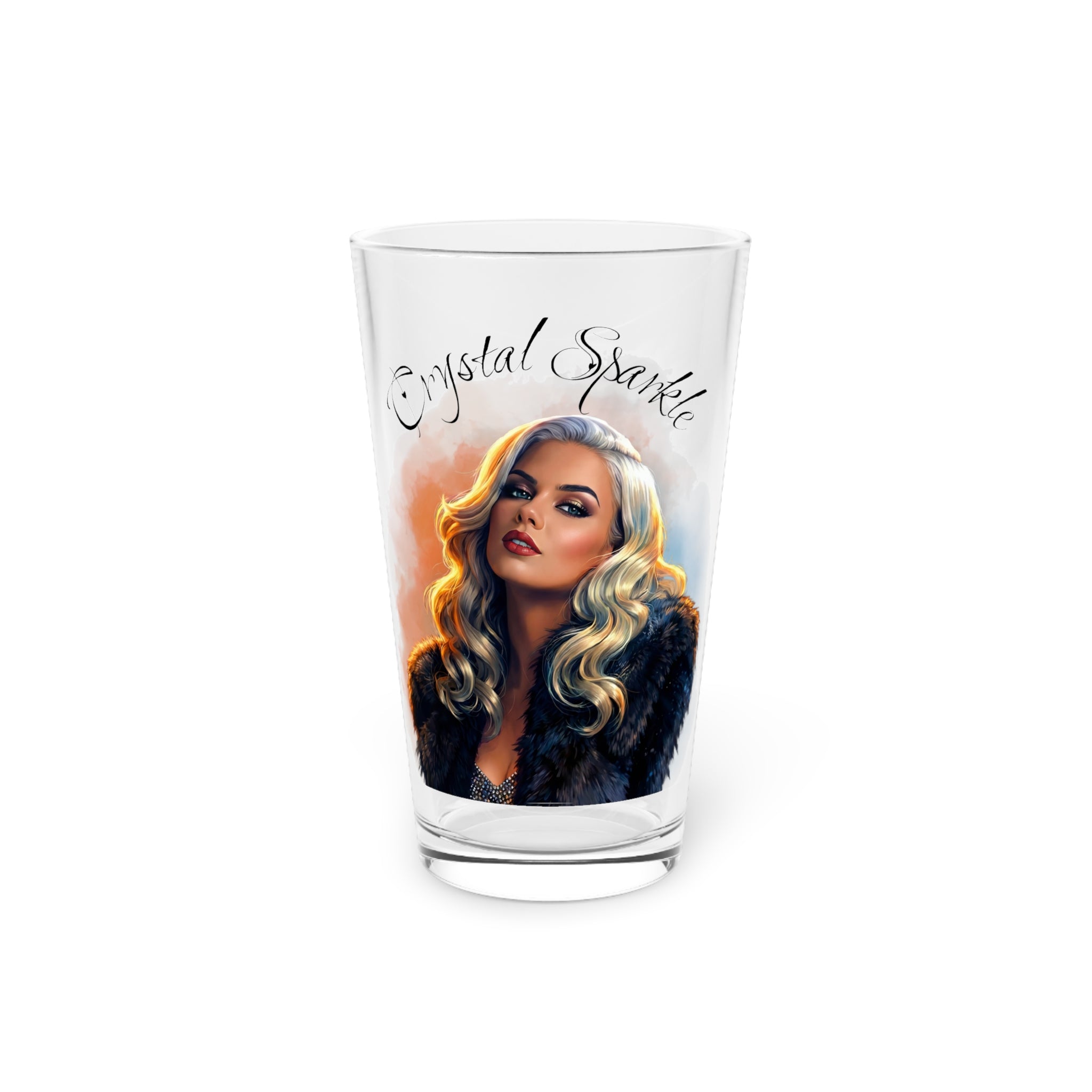 Pint Glass — 'Crystal Sparkle' Portrait by Dark.Lex Beer Glass (16 oz)