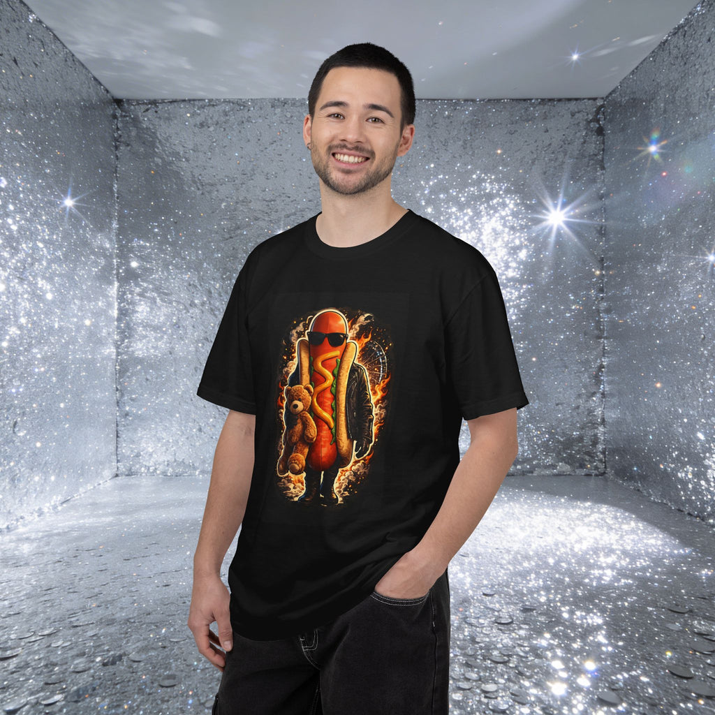 Hot Dog With Teddy by Dark.Lex Graphic T-Shirt — Funny Retro Streetwear Tee