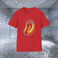 Unisex Scared Hotdog by Taliasaurus Softstyle T-Shirt