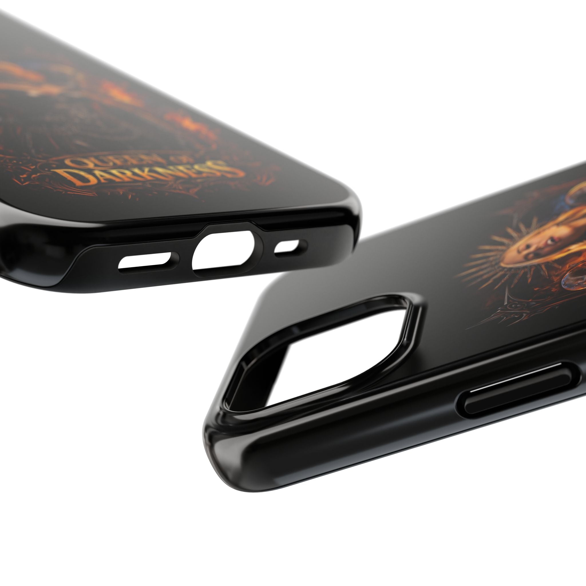 Crystal Sparkle Queen of Darkness by Dark.Lex  Phone Case — Gothic Flame Protective Case