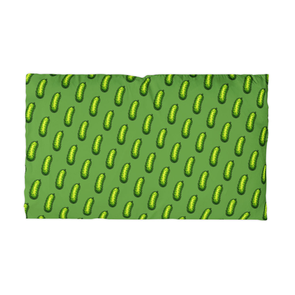 Pickle Pattern by Taliasaurus Microfiber Pillowcase — Fun Green Pickle Design for Bedroom, Dorms & Gifts