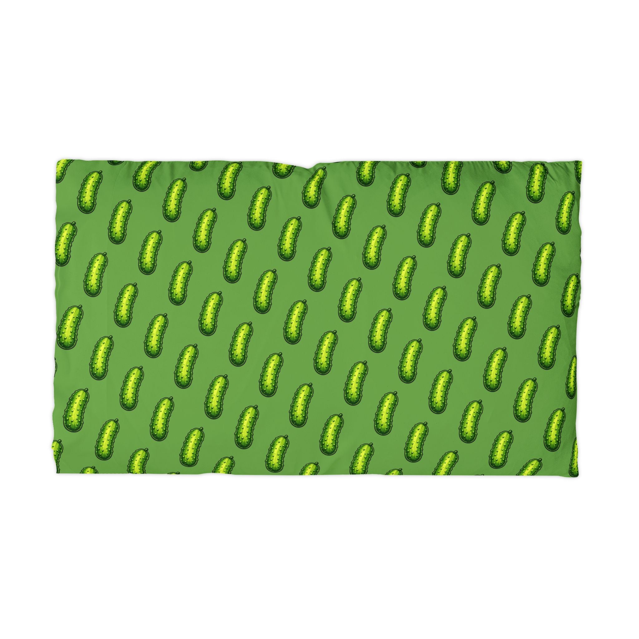 Pickle Pattern by Taliasaurus Microfiber Pillowcase — Fun Green Pickle Design for Bedroom, Dorms & Gifts