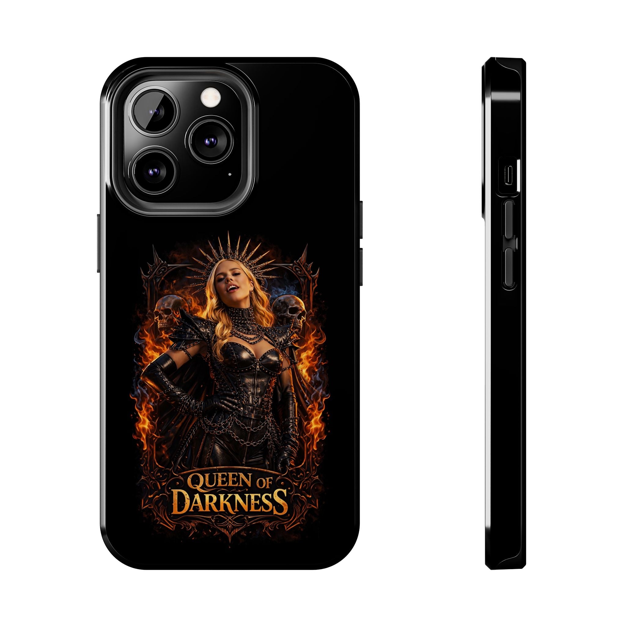 Crystal Sparkle Queen of Darkness by Dark.Lex  Phone Case — Gothic Flame Protective Case