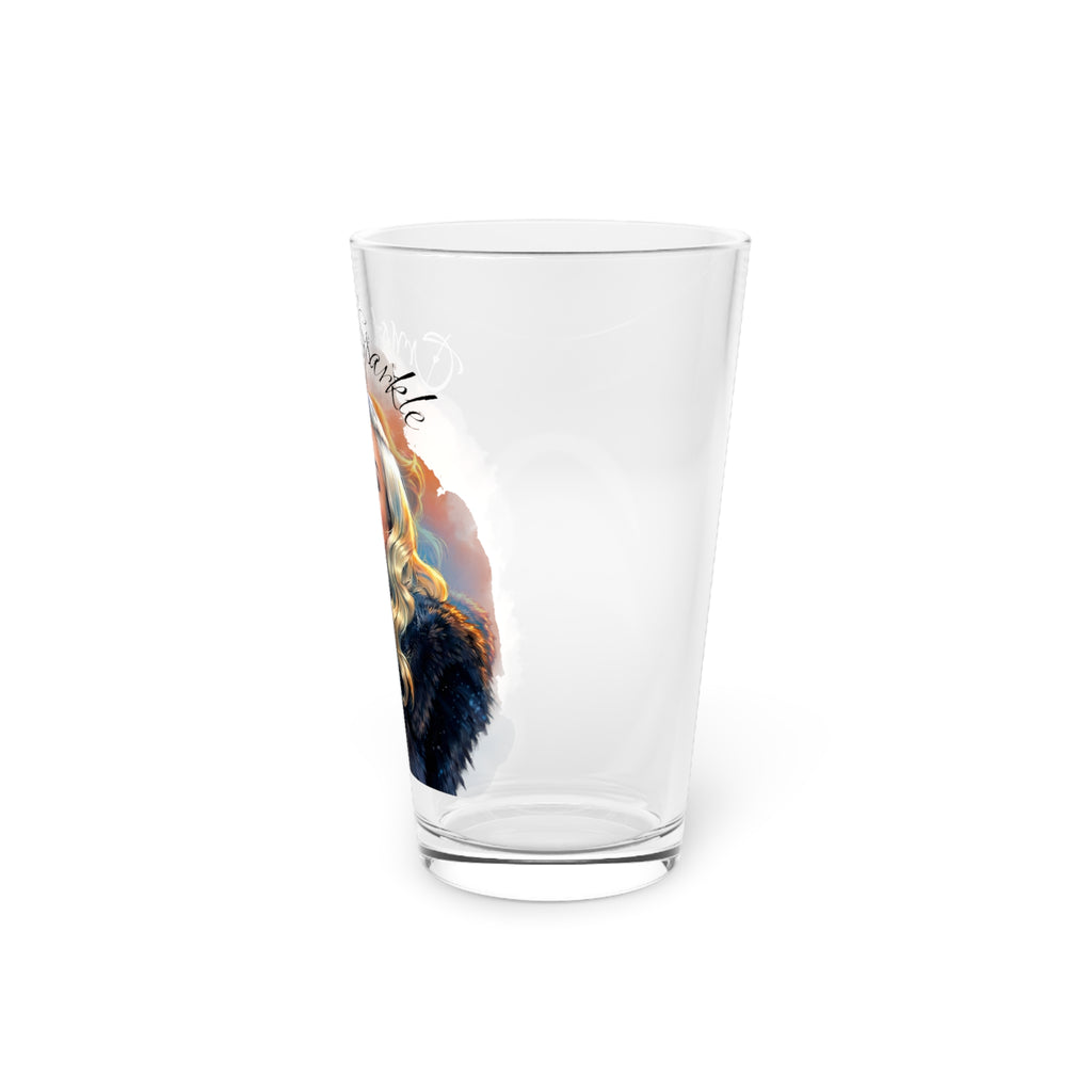 Pint Glass — 'Crystal Sparkle' Portrait by Dark.Lex Beer Glass (16 oz)