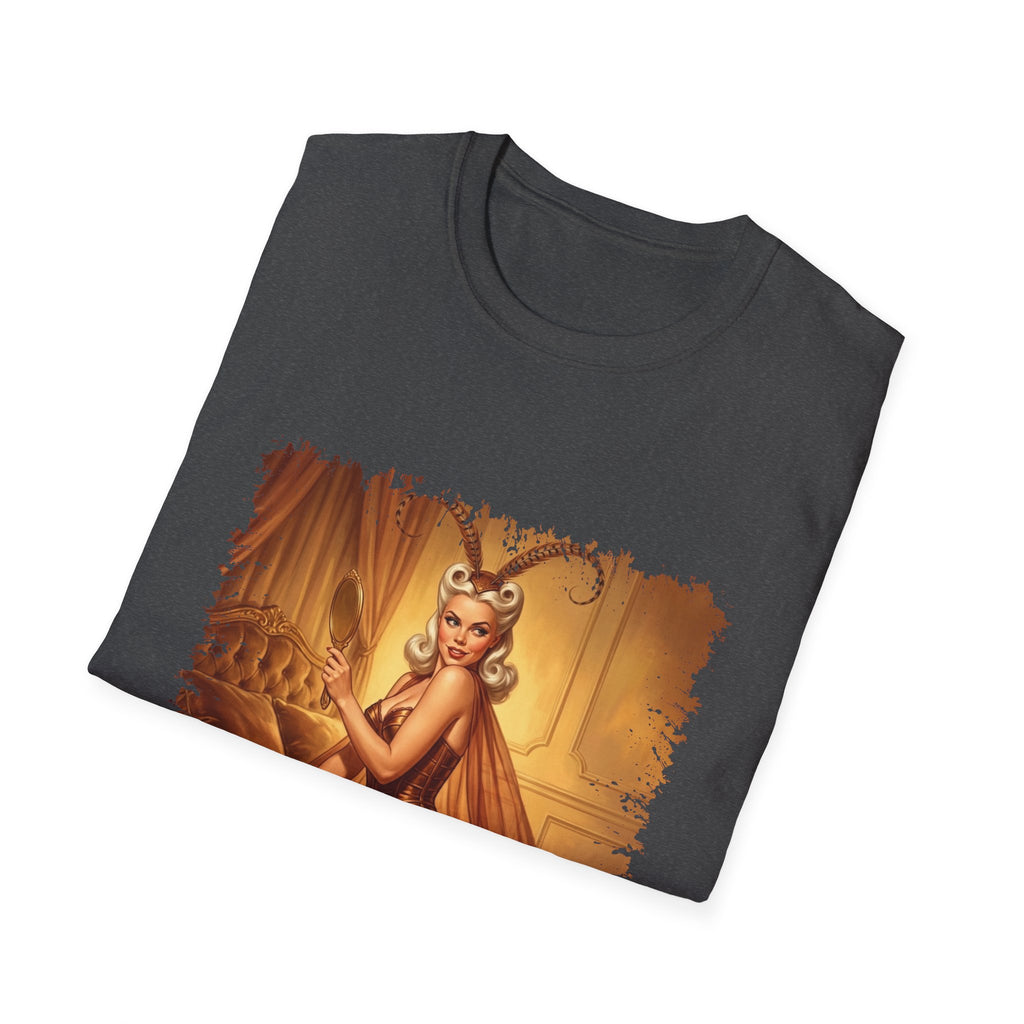Crystal Sparkle Retro Pinup Moth Goddess T-Shirt