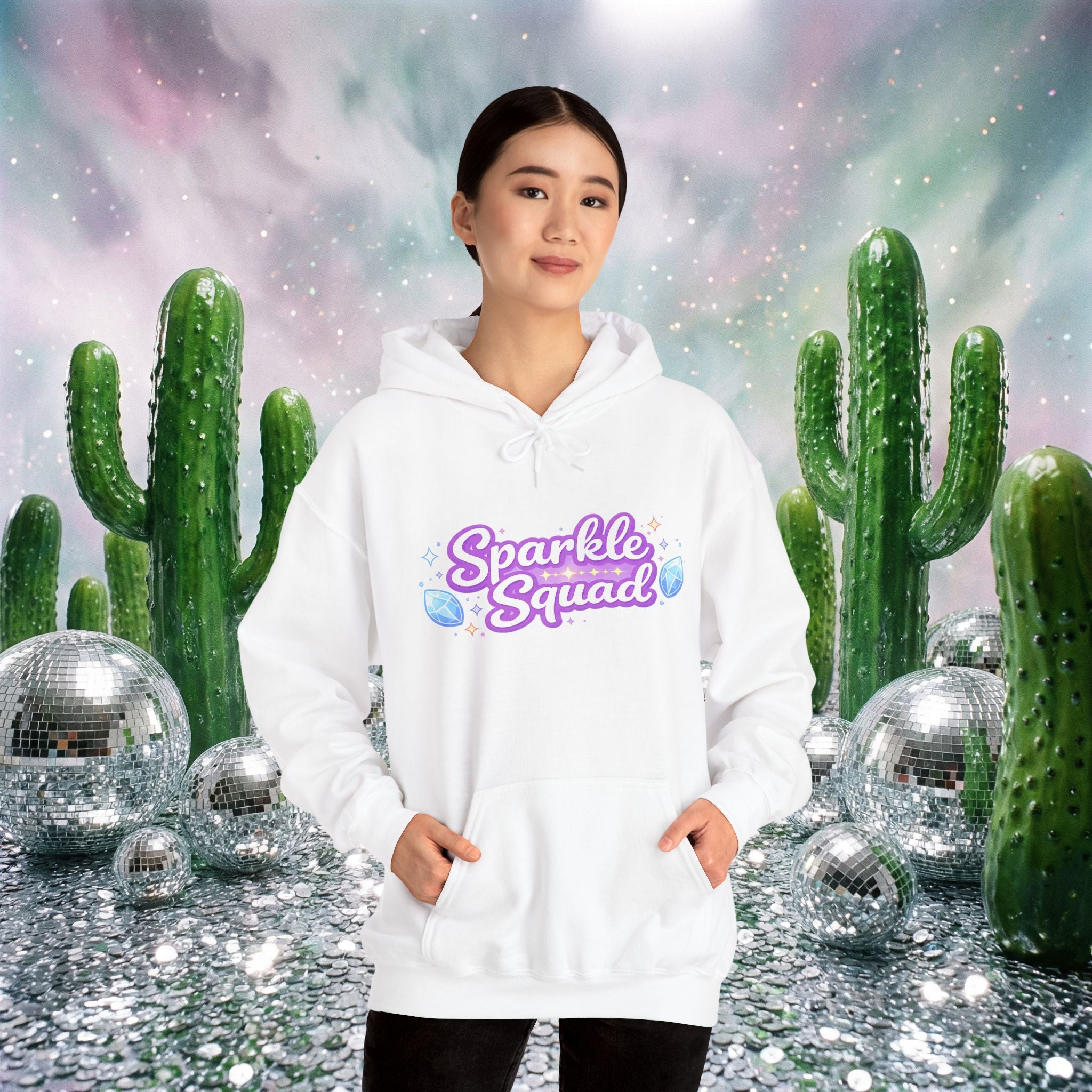Sparkle Squad by GareBearStare Hoodie – Cute Pastel Gem Graphic Sweatshirt