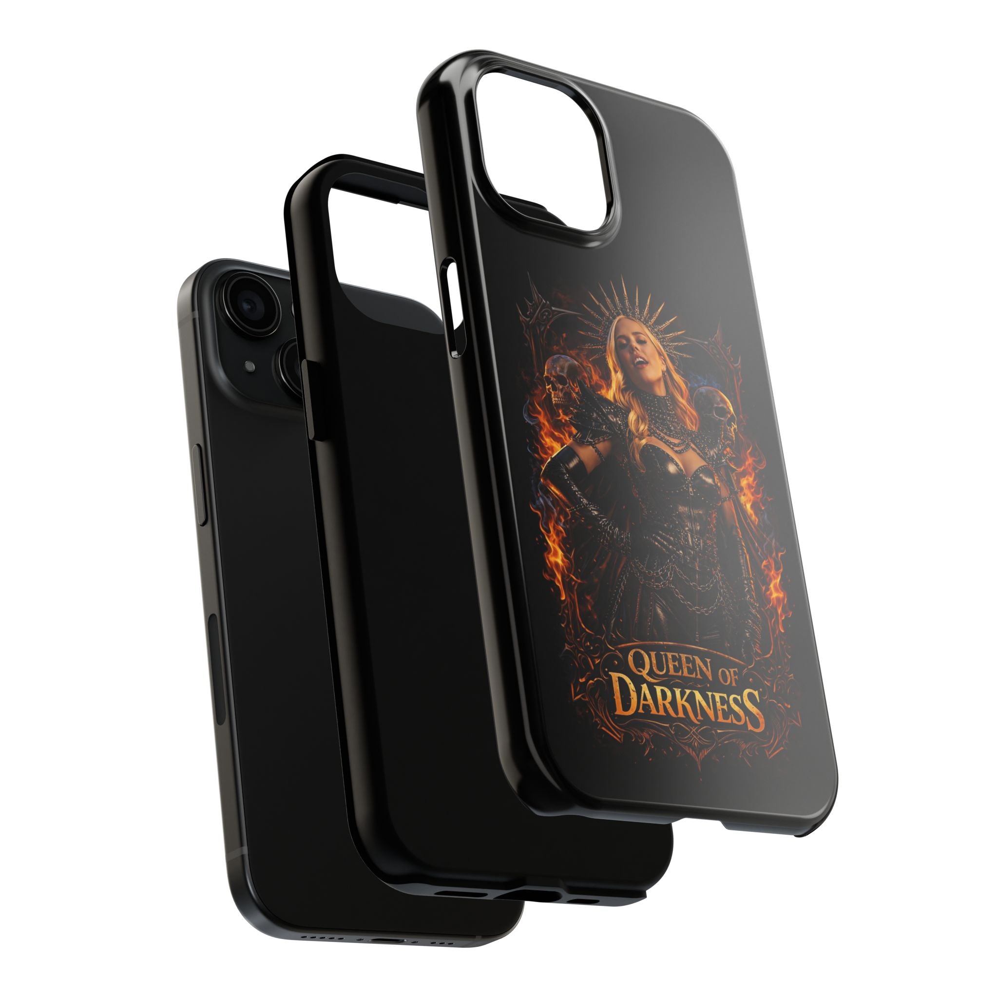 Crystal Sparkle Queen of Darkness by Dark.Lex  Phone Case — Gothic Flame Protective Case