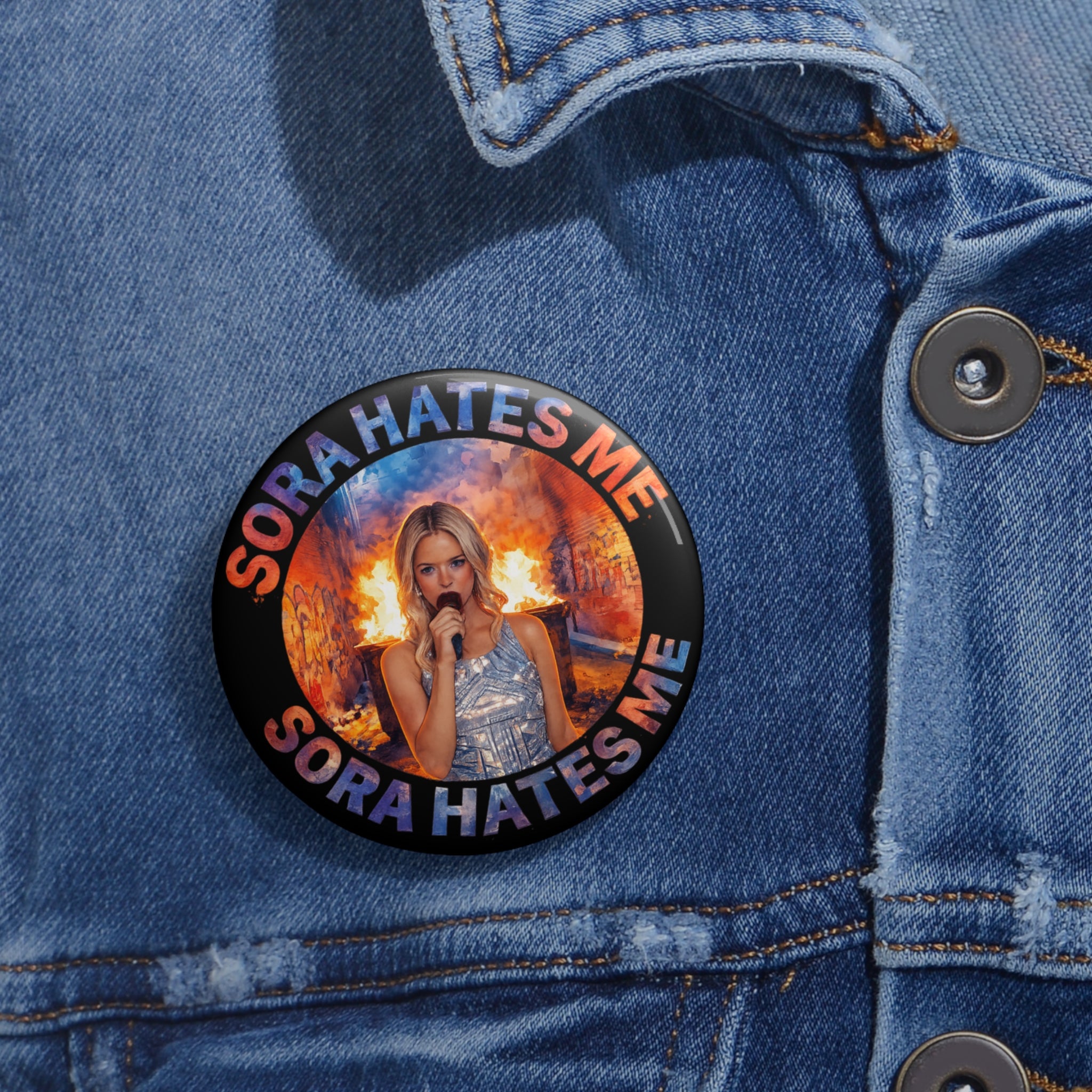 Crystal Sparkle “SORA HATES ME” Fan Pin