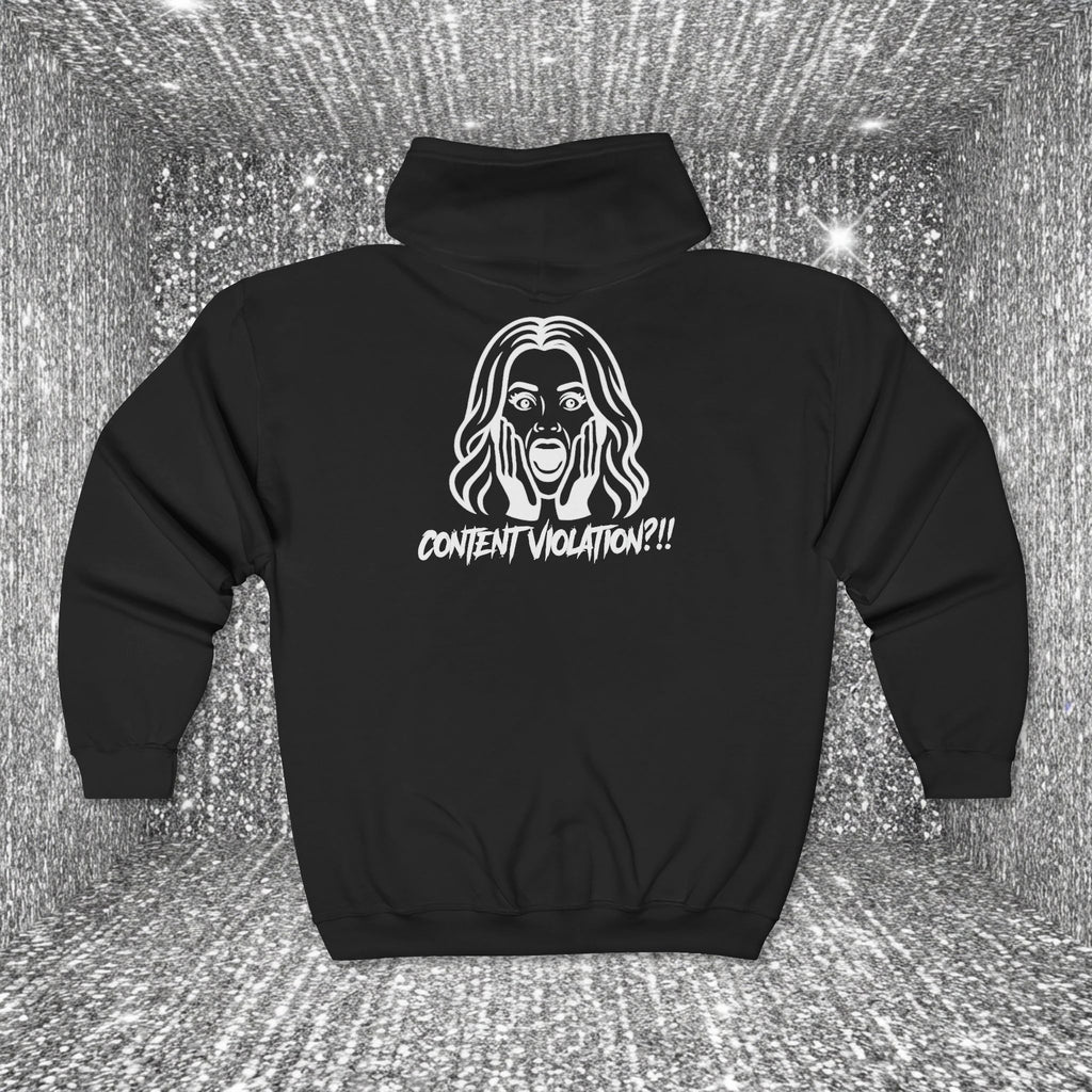 Crystal Sparkle Content Violation by Taliasaurus Unisex Heavy Blend™ Full Zip Hooded Sweatshirt