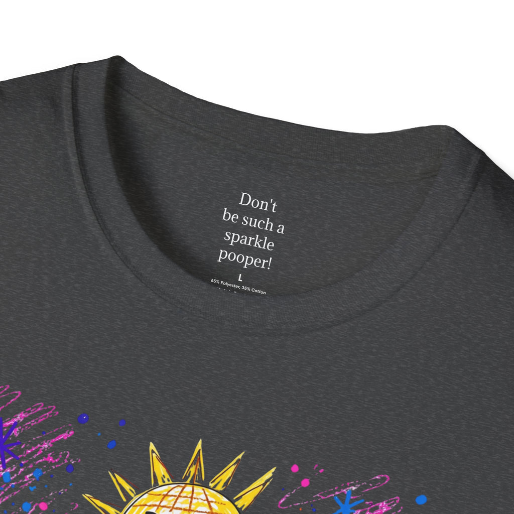Sparkle Squad Dance Party by MilesGT T-Shirt — "My Best Friends Dance Party" Crystal Sparkle Drawing by MilesGT Cute Graphic Tee