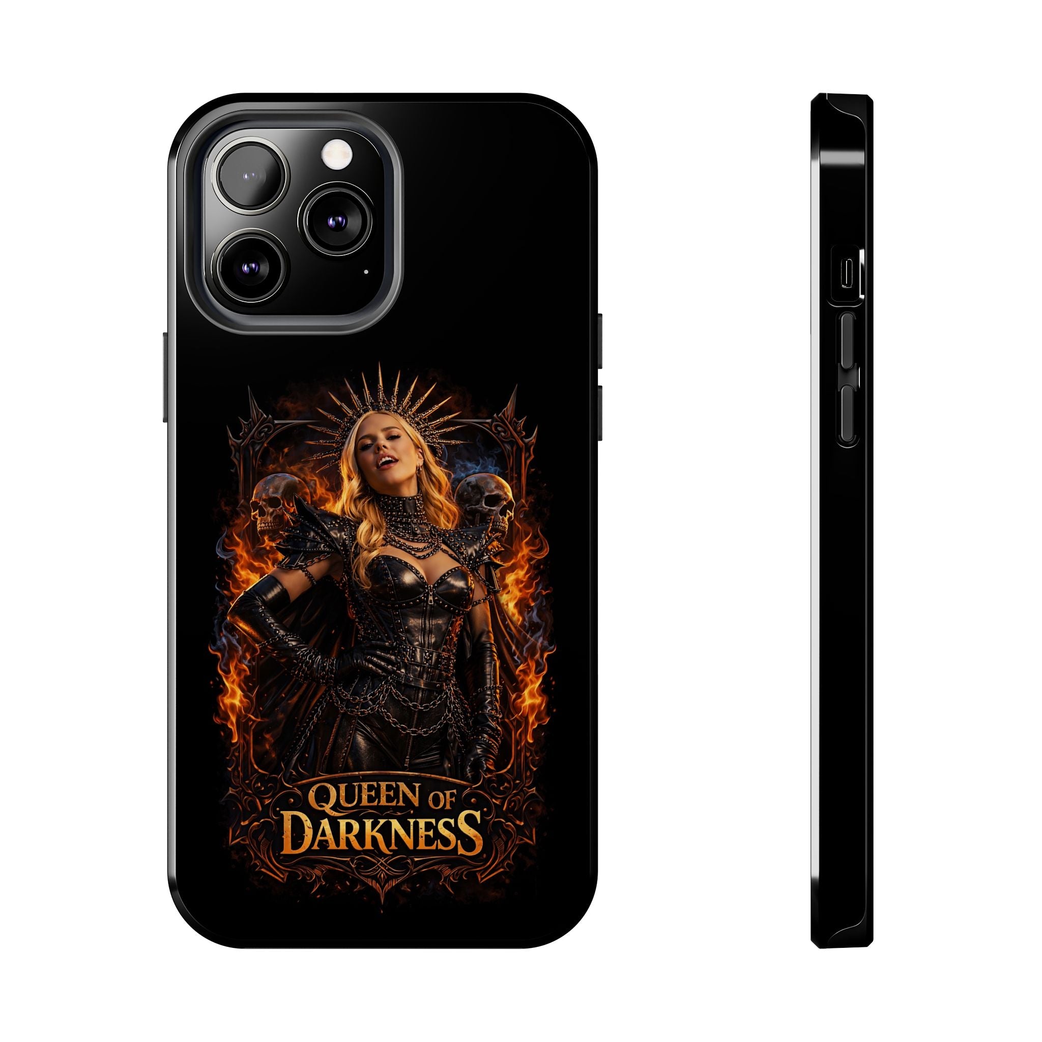 Crystal Sparkle Queen of Darkness by Dark.Lex  Phone Case — Gothic Flame Protective Case