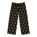 Men's Black Pajama Pants with Dumpster Fire Pattern