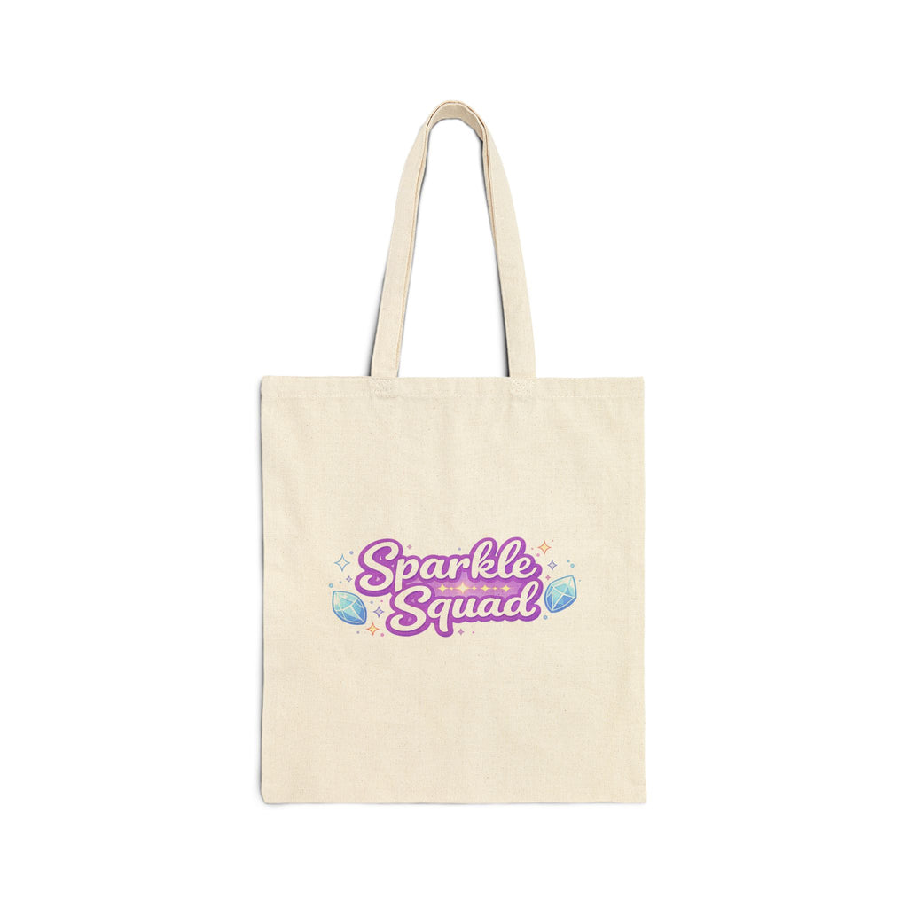 Sparkle Squad by GareBearStare Canvas Tote Bag — Cute Pastel Glitter Design