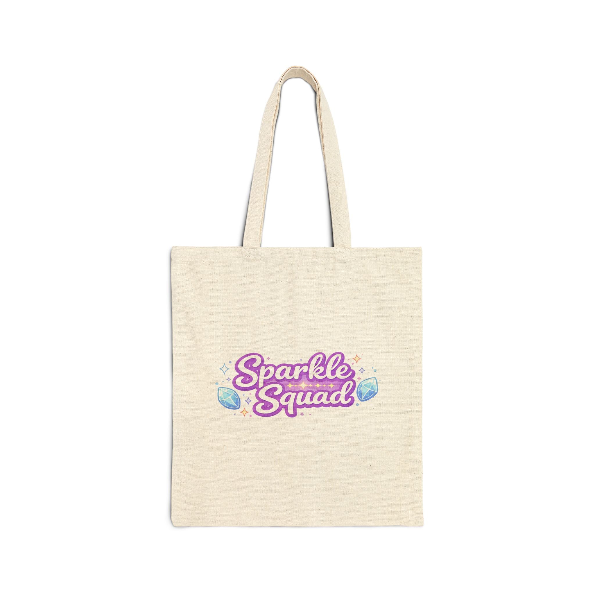 Sparkle Squad by GareBearStare Canvas Tote Bag — Cute Pastel Glitter Design